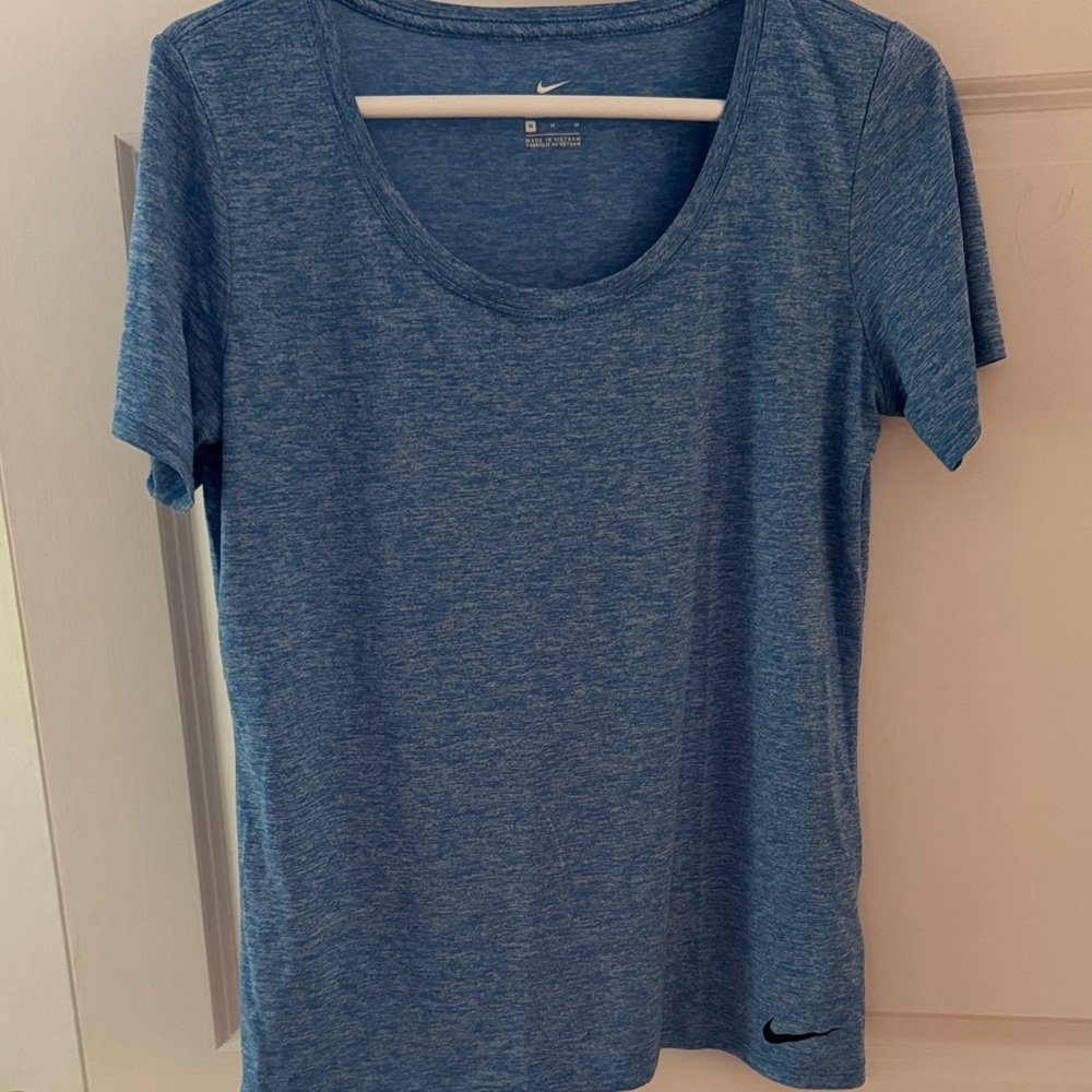 Nike Blue Fitted Short Sleeve T-Shirt